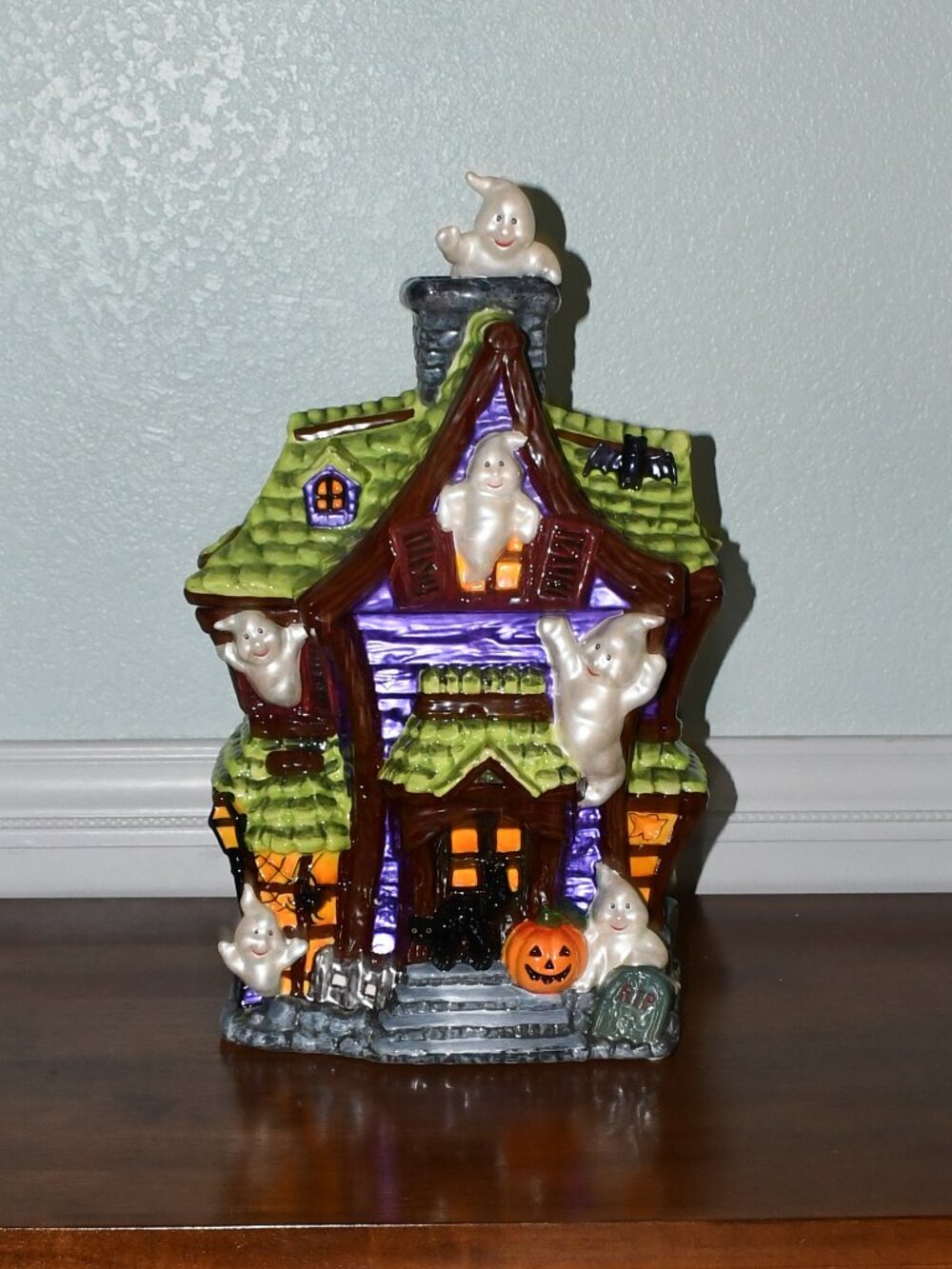 Christopher Radko Howl Manor Haunted House Vintage Halloween Cookie Jar WITH BOX